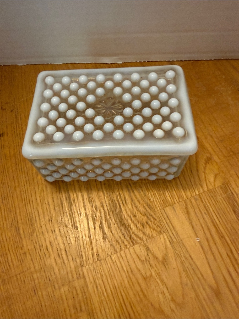Classic White Hobnail Milk Glass Soap Dish - Unbranded